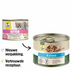 Kattenvoer<Vitalstyle 6x Kattenvoer Blik Kitten 200 gr