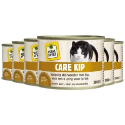 6x Kattenvoer Nat Blik Care Kip 200 gr^Vitalstyle Online