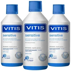3x Mondwater Sensitive 500 ml^Vitis Hot