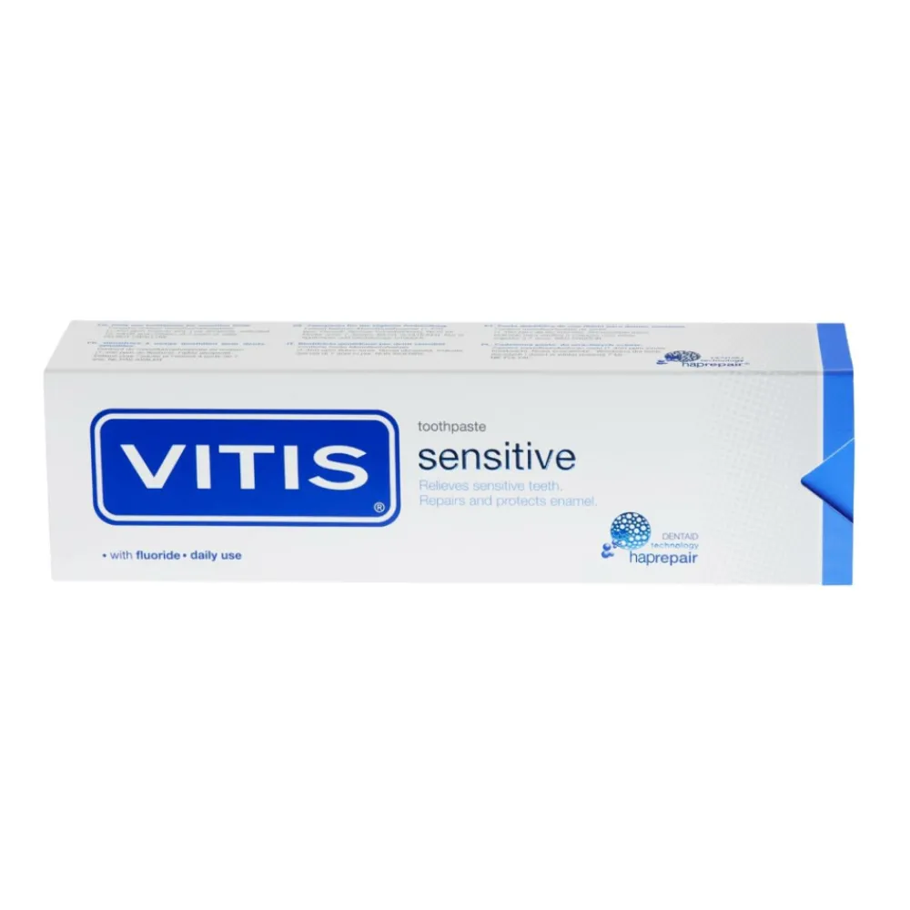 12x Tandpasta Sensitive 75 ml^Vitis Online
