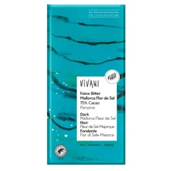 6x Chocoladereep Puur Zeezout 80 gr^Vivani New