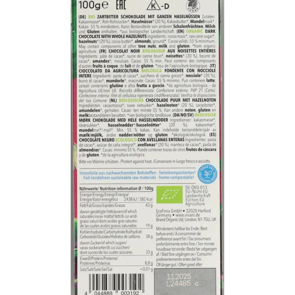 Best 10x Chocoladereep Puur Hazelnoot 100 gr Chocolade