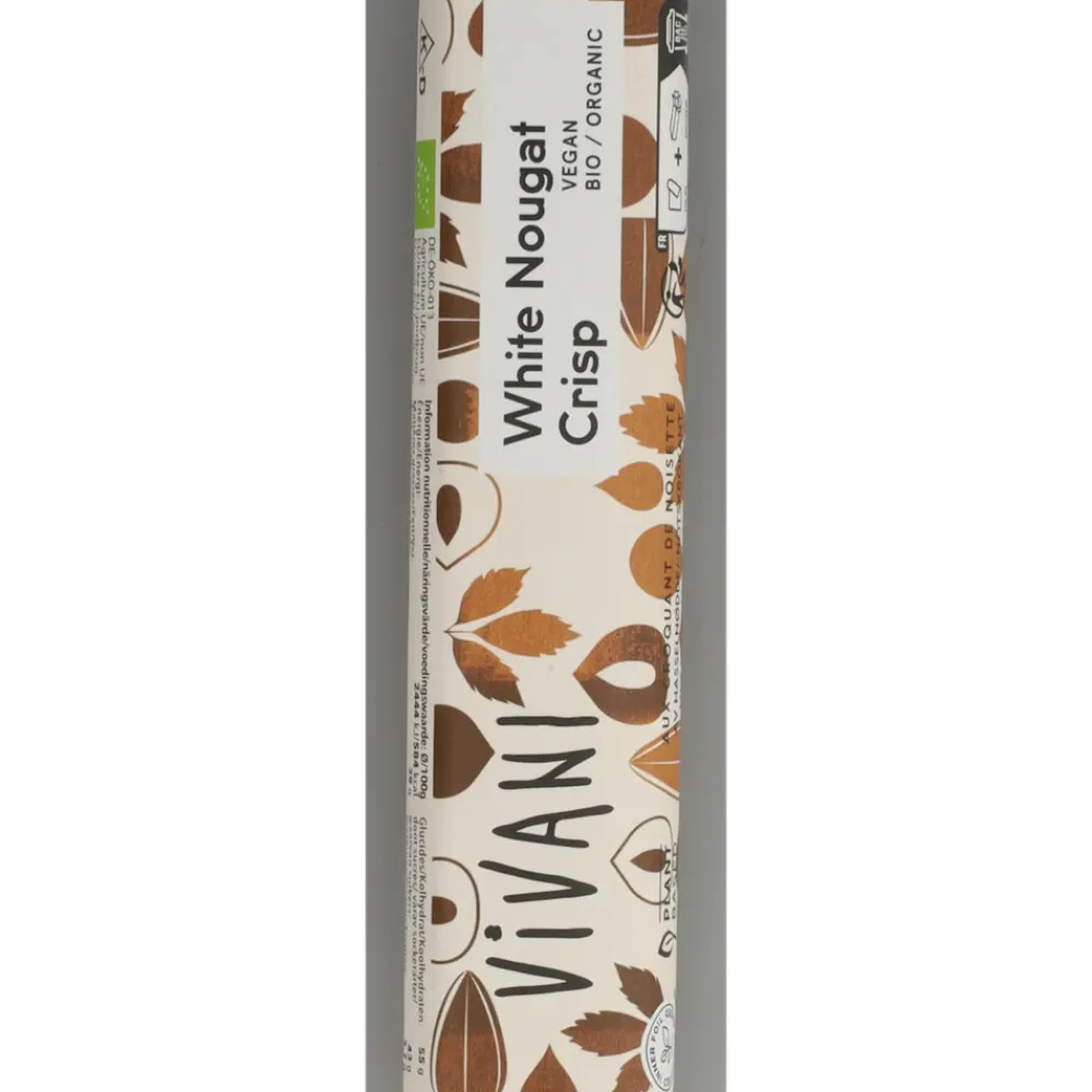 Chocolade<Vivani 18x Chocoladereep Wit Nougat Crisp 35 gr