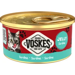 24x Kattenvoer Nat Gelei Sardine 85 gr^Voskes Hot