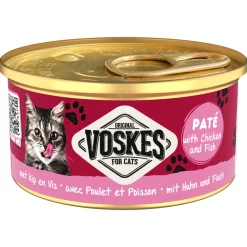 24x Kattenvoer Nat Paté Kip & Vis 85 gr^Voskes Outlet