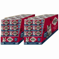Kattenvoer<Voskes 48x Kattenvoer Nat Tonijn met Tandbaars 85 gr
