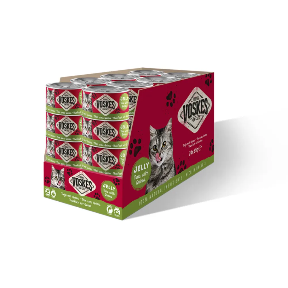 Online 24x Kattenvoer Nat Tonijn met Quinoa 85 gr Kattenvoer