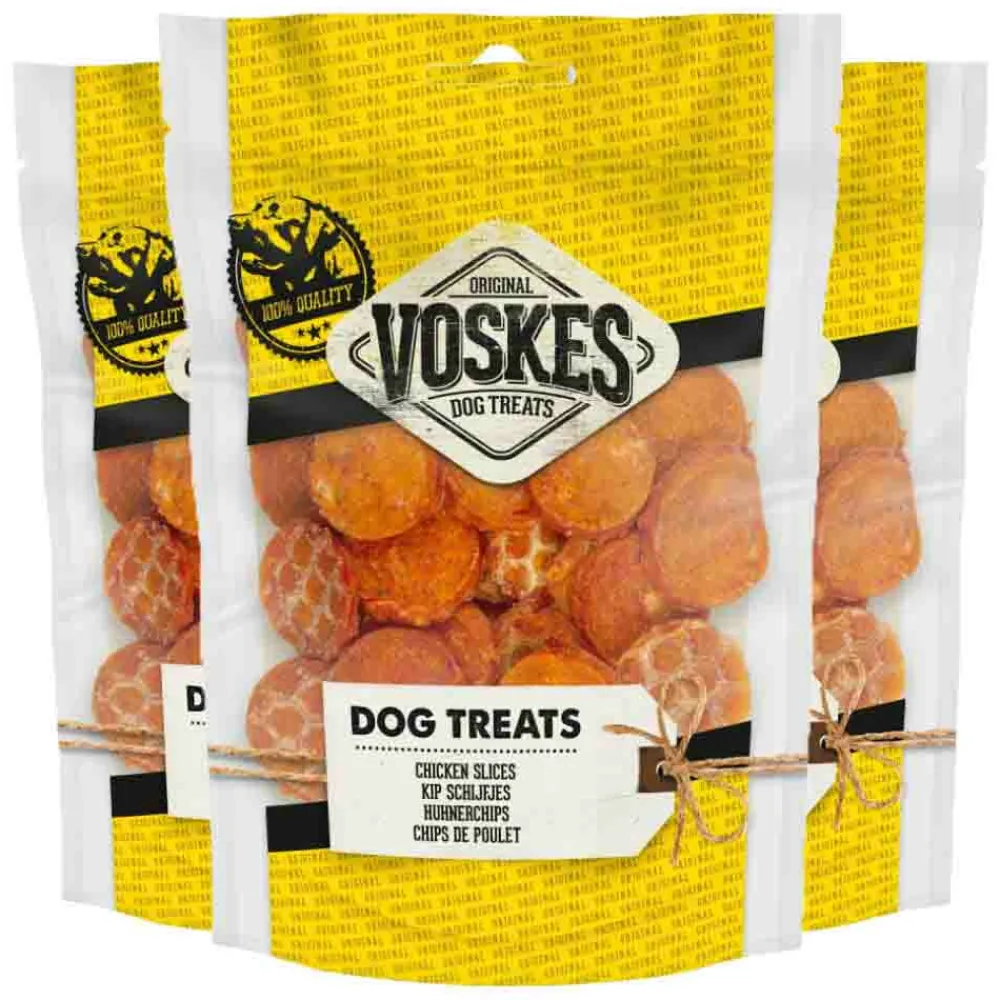 Snacks<Voskes 3x Kip Schijfjes 100 gr