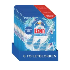 Toiletartikelen<WC Eend 8x Toiletblok Active Clean Marine 38 gr