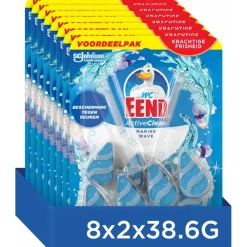 8x Toiletblok Active Clean Duopack Marine 2 stuks^WC Eend Clearance
