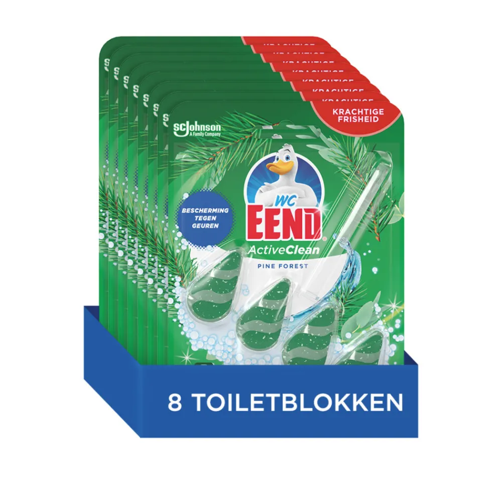 Discount 8x Toiletblok Active Pine Forest 38 gr Toiletartikelen