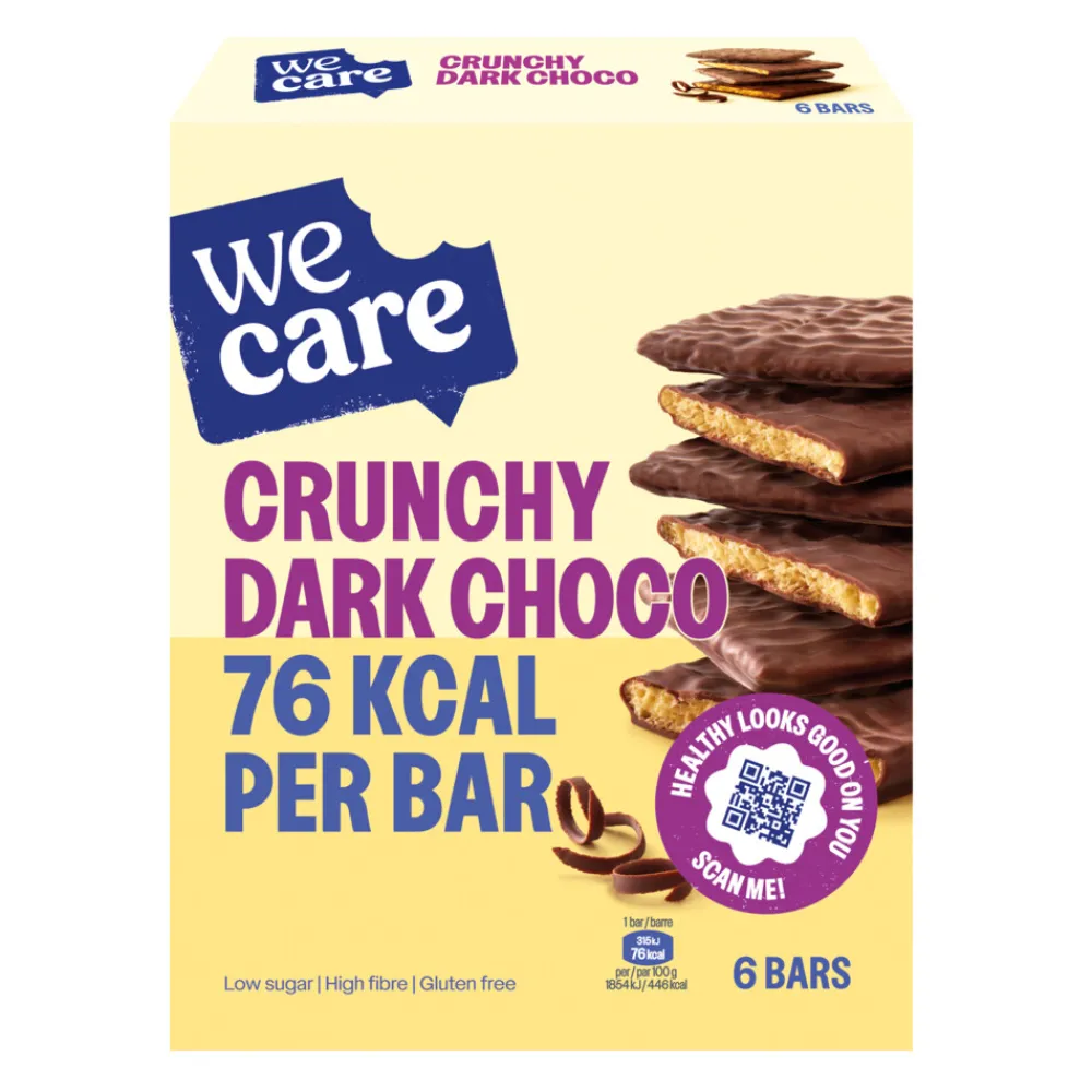 New 4x Bars Crunchy Dark Choco 102 gr Snacks & Tussendoortjes