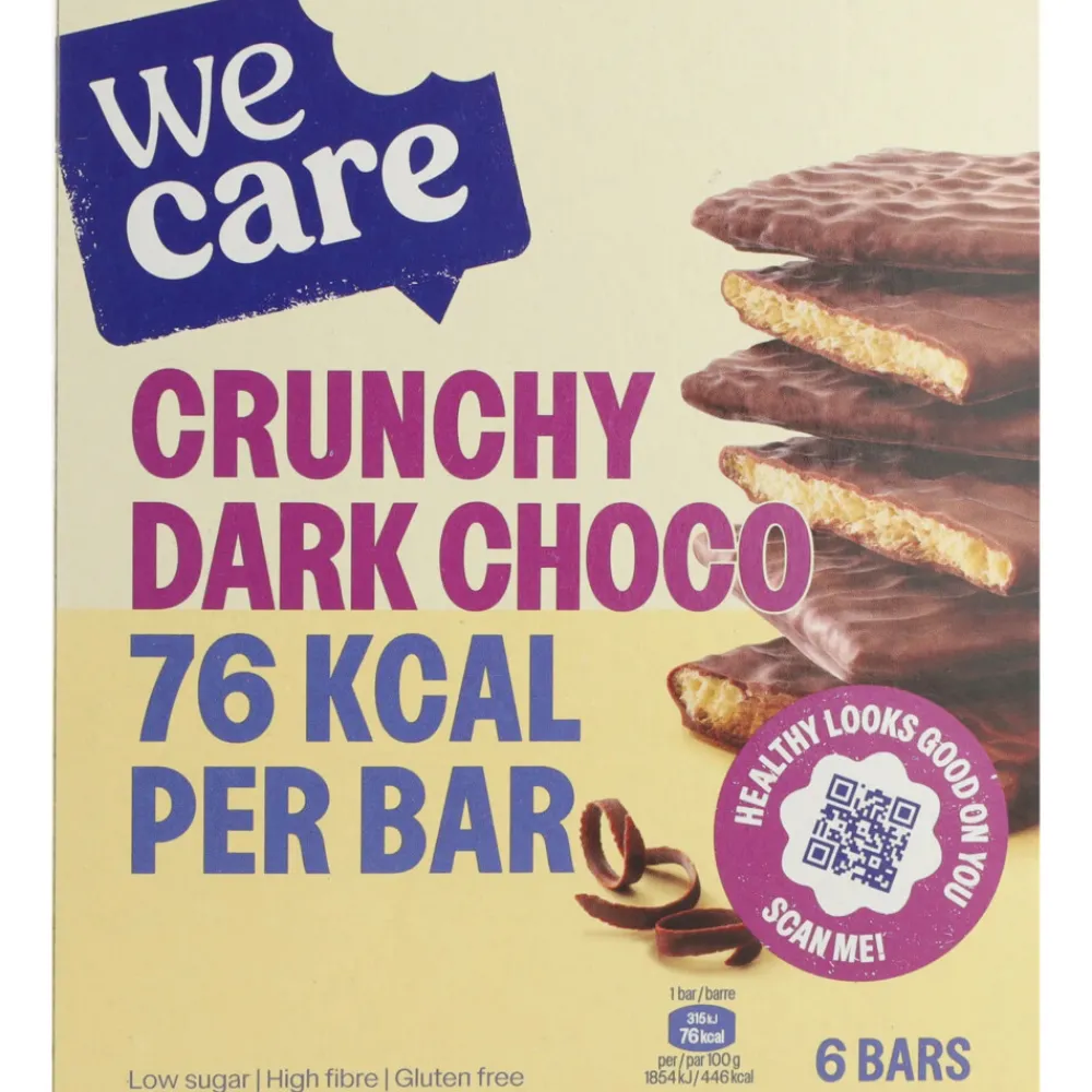 New 4x Bars Crunchy Dark Choco 102 gr Snacks & Tussendoortjes