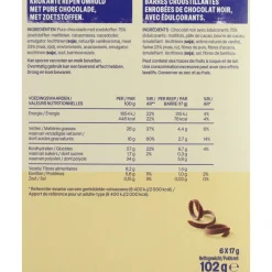 New 4x Bars Crunchy Dark Choco 102 gr Snacks & Tussendoortjes