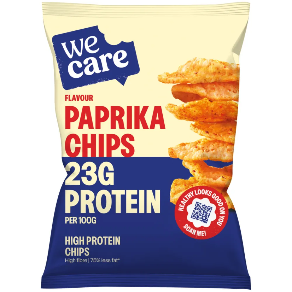 4x High Protein Chips Paprika 25 gr^WeCare Online