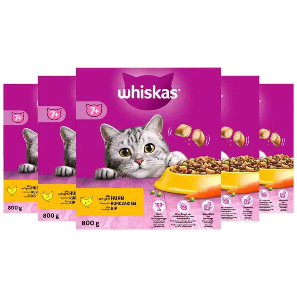 5x 7+ Adult Katten Droogvoer Kip 800 gr^Whiskas New