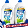 Discount 2x Wasmiddel Gel 100 Wasbeurten 4,5 liter Wasmiddel