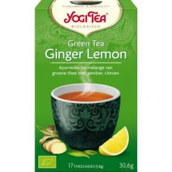 3x Green Tea Ginger Lemon Biologisch 17 stuks^Yogi tea Best