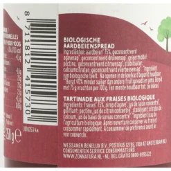 Siropen & Zoetstoffen|Beleg<Zonnatura 3x Fruitspread Aardbei Biologisch 250 gr