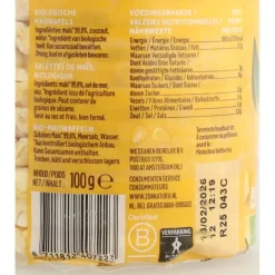 Discount 3x Maiswafels Biologisch 100 gr Snacks|Brood & Crackers