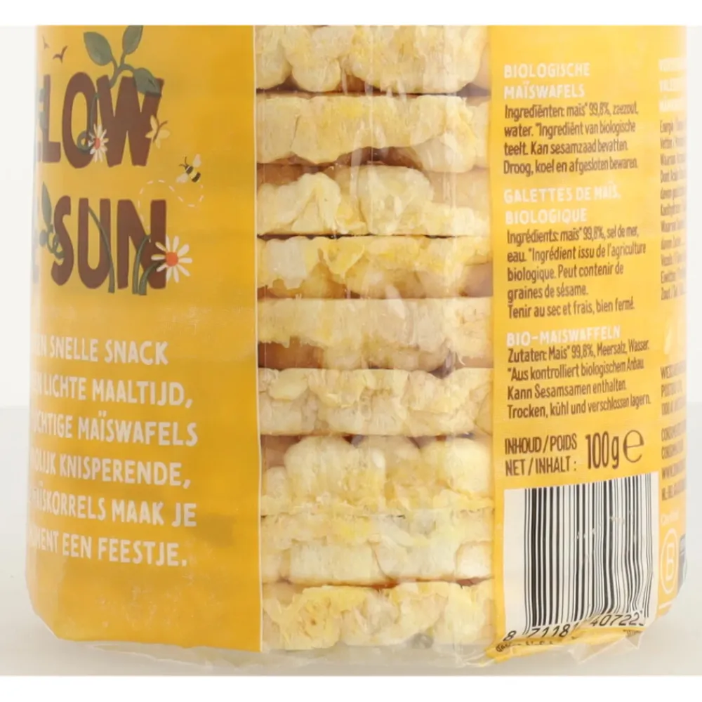 Discount 3x Maiswafels Biologisch 100 gr Snacks|Brood & Crackers