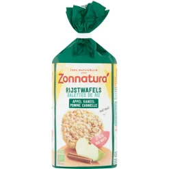 Brood & Crackers<Zonnatura 3x Rijstwafel Appel en Kaneel Biologisch 127 gr