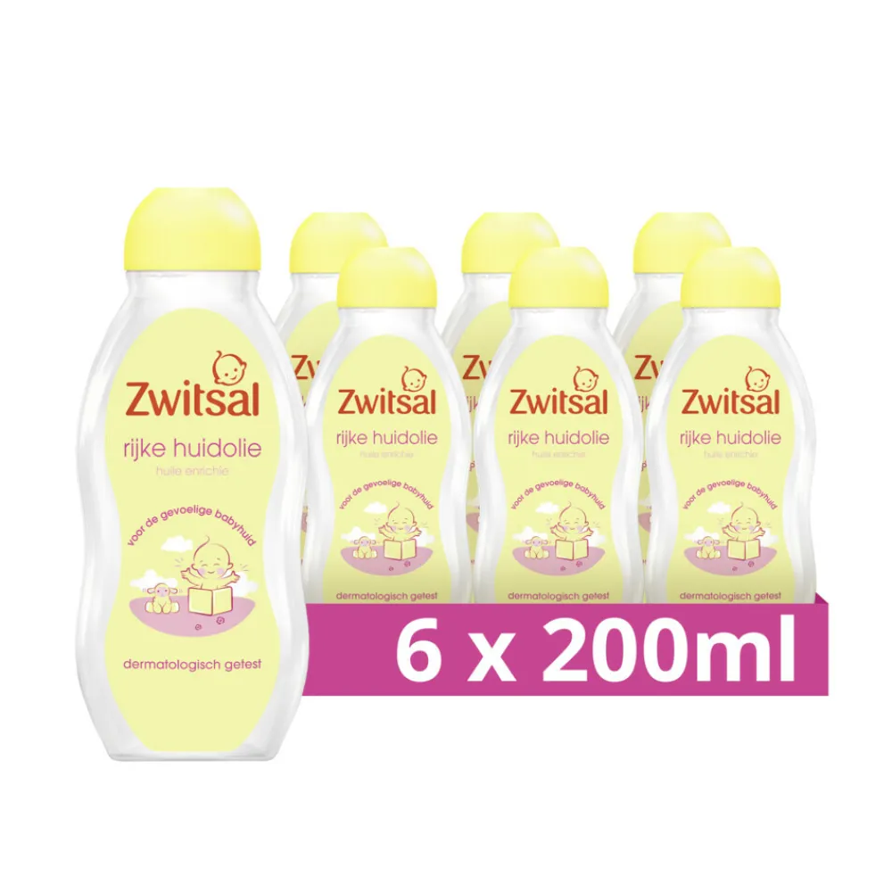 6x Baby Huidolie 200 ml^Zwitsal Best