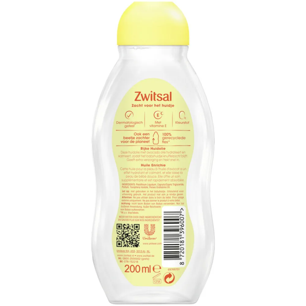 6x Baby Huidolie 200 ml^Zwitsal Best