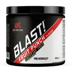 Clearance Blast Pre Workout Fruit Punch Cafeïnevrij 300 gr Sportvoeding & Drank
