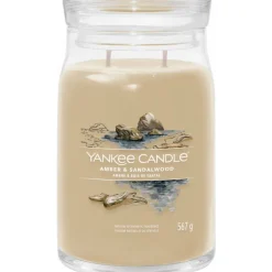 Kaarsen|Geurkaarsen<Yankee Candle Geurkaars Large Jar Amber & Sandalwood 567 gr