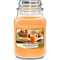 Best Geurkaars Large Jar Farm Fresh Peach 623 gr Kaarsen|Geurkaarsen