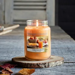 Best Geurkaars Large Jar Farm Fresh Peach 623 gr Kaarsen|Geurkaarsen