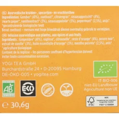 Biologisch Ginger Orange Vanilla 17 stuks^Yogi tea