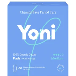 Biologisch Katoenen Maandverband Medium 10 stuks^Yoni Outlet