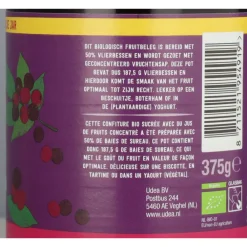 Beleg<Your Organic Nature Vlierbessenjam Biologisch 375 gr