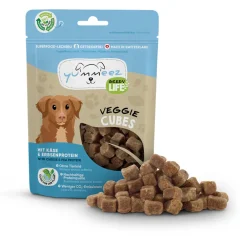 Snacks<Yummeez Green Life Cubes Hondensnack Veggie 100 gr