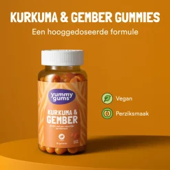 Kurkuma Gember Gummies 60 stuks Speciale Bestanddelen