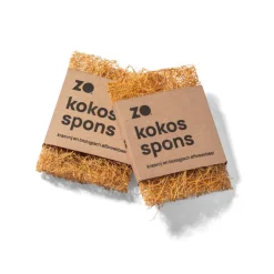 Sponzen<ZO Kokosspons Krasvrij 100% Kokos 2 stuks