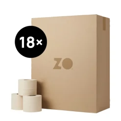 Toiletpapier Ongebleekt XXL 2 Laags 18 stuks^ZO New