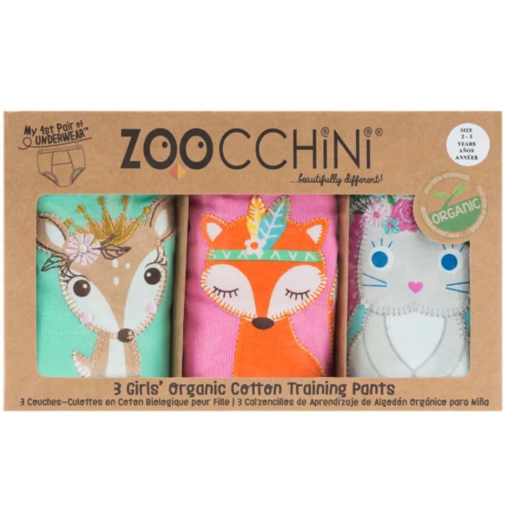 Oefenbroekjes 2-3 jaar Woodland Princesses 3 stuks^Zoocchini Online