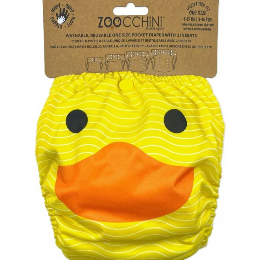 Wasbare Luier Puddles the Duck (incl. 2 inserts)^Zoocchini New